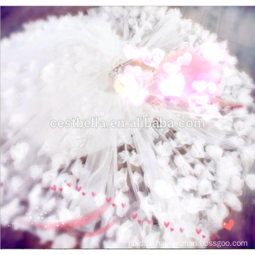 Elegant Trendy Soft Pure White Floral Princess Wedding Dress com qualidade superior